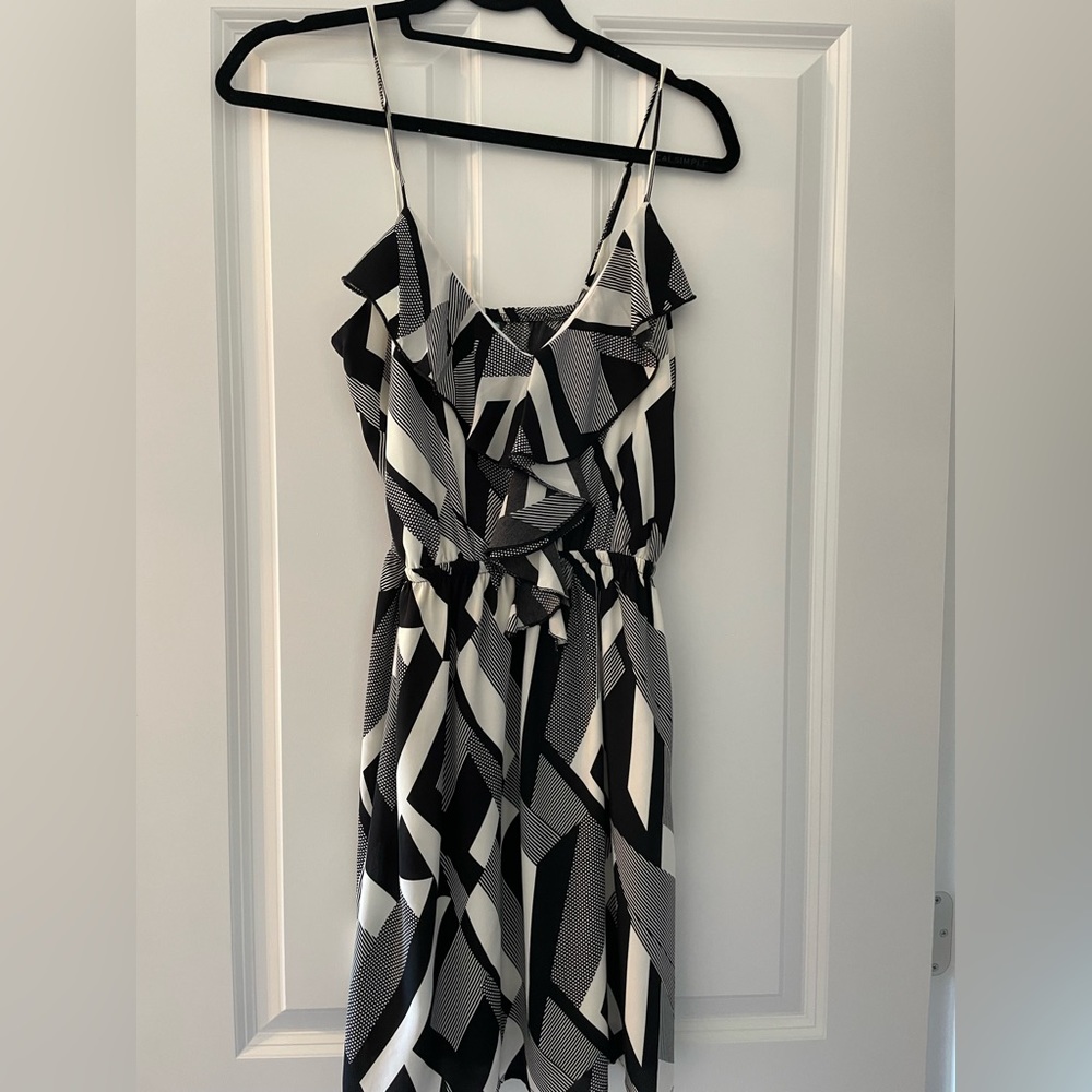 Black and White geometric dress
